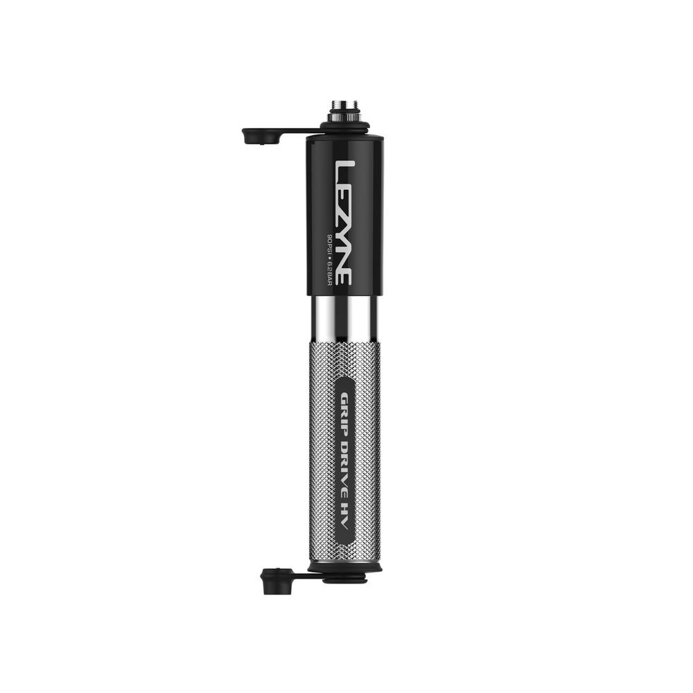 МінінасосLezyne GRIP DRIVE HV - S, алюмінієвий, 90psi, FV/AV/DV, сріблястий фото 