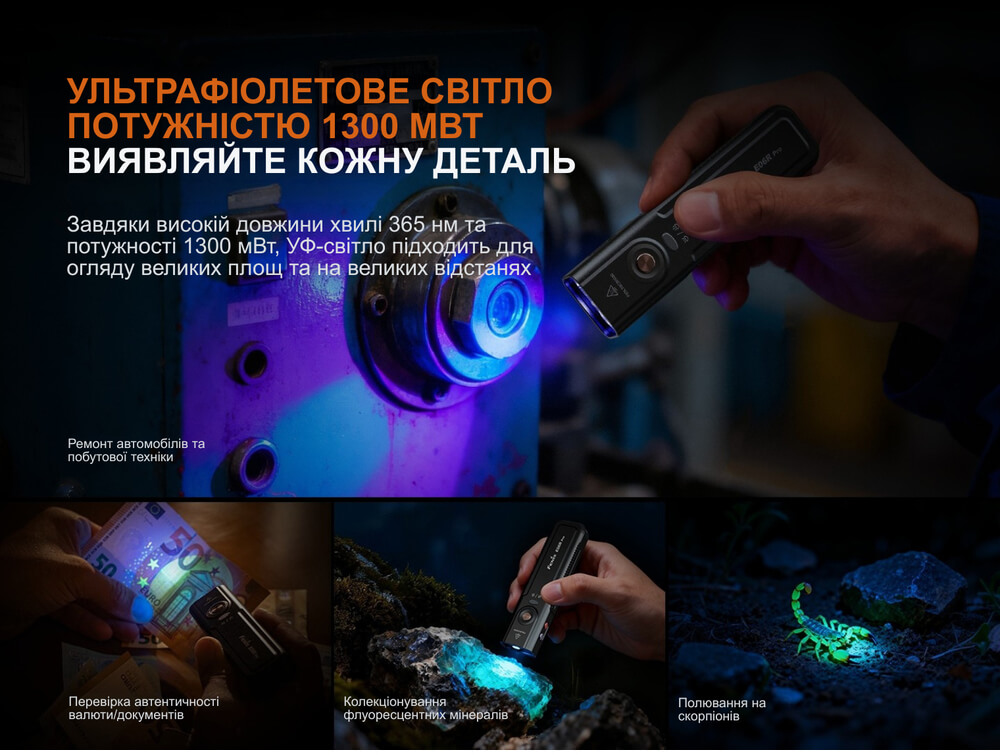 Ліхтар наключний Fenix E06R Pro, чорний фото 14