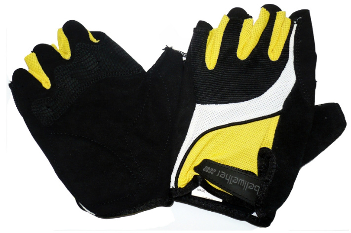 Перчатки Bellwether Pursuit желто-бело-черные, S фото 