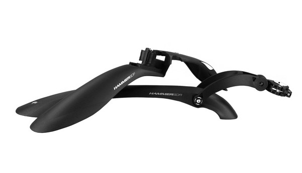 Комплект крил 24" -29" SIMPLA Hammer 3 SDE, SPEEDclamp mounting швидкознімне кріплення, чорні з білими вставками фото 2