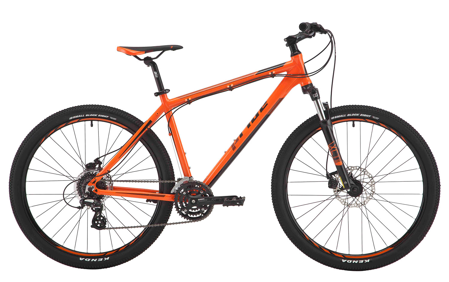 Велосипед 27,5" Pride REBEL 7.2 рама - 21" оранжевый/тёмно-красный/черный 2017 фото 