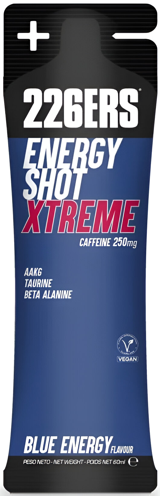 Гель 226ERS Energy Shot XTREM 250мг кофеина синяя энергия 60г фото 