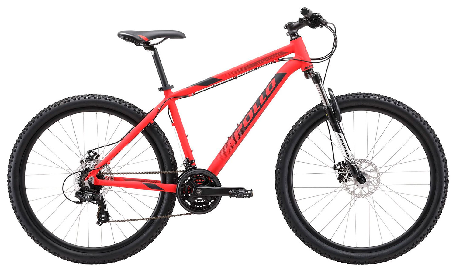 Велосипед 27,5" Apollo ASPIRE 20 рама - M  matte Red / Black / Dark Red фото 