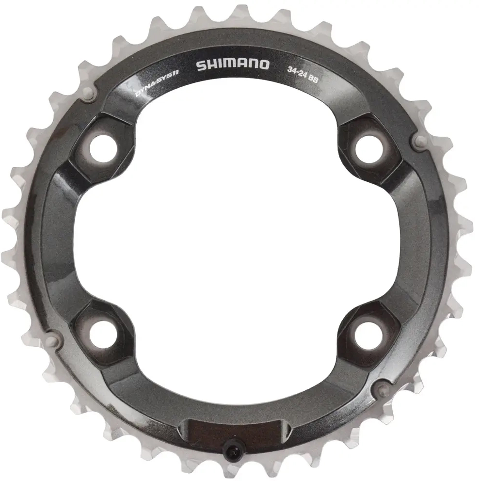 Звезда к шатуну Shimano FC-M8000 DEORE XT, 34Т, 2х11-ск., BB, для 34-24T фото 