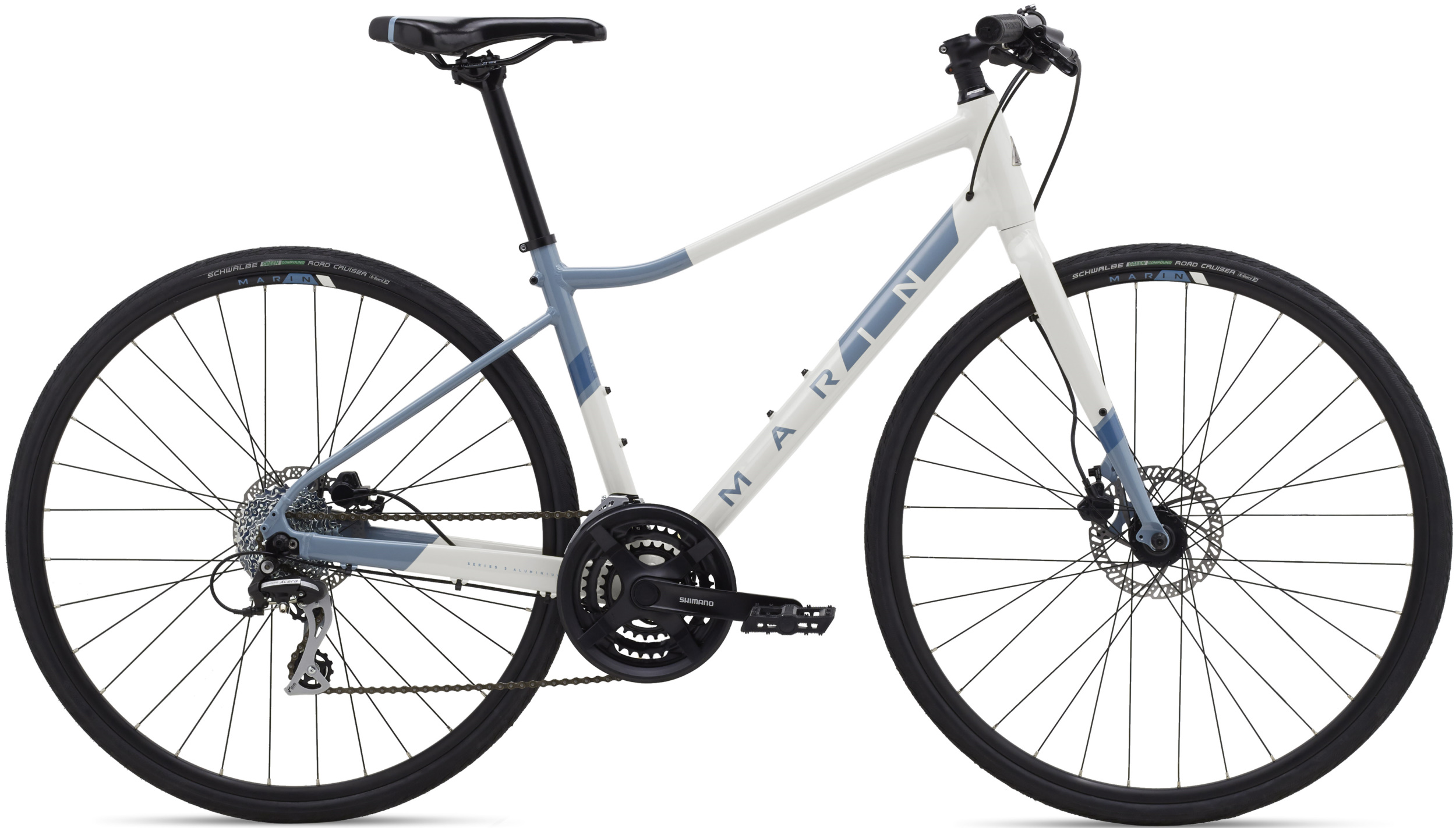 Велосипед 28" Marin TERRA LINDA 2 рама - M 2021 Gloss White/Ash Blue/Deep Blue фото 