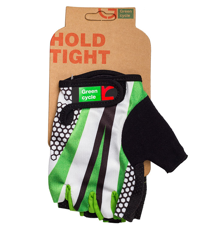 Перчатки Green Cycle NC-2540-2015 Light без пальцев M бело-зеленые фото 