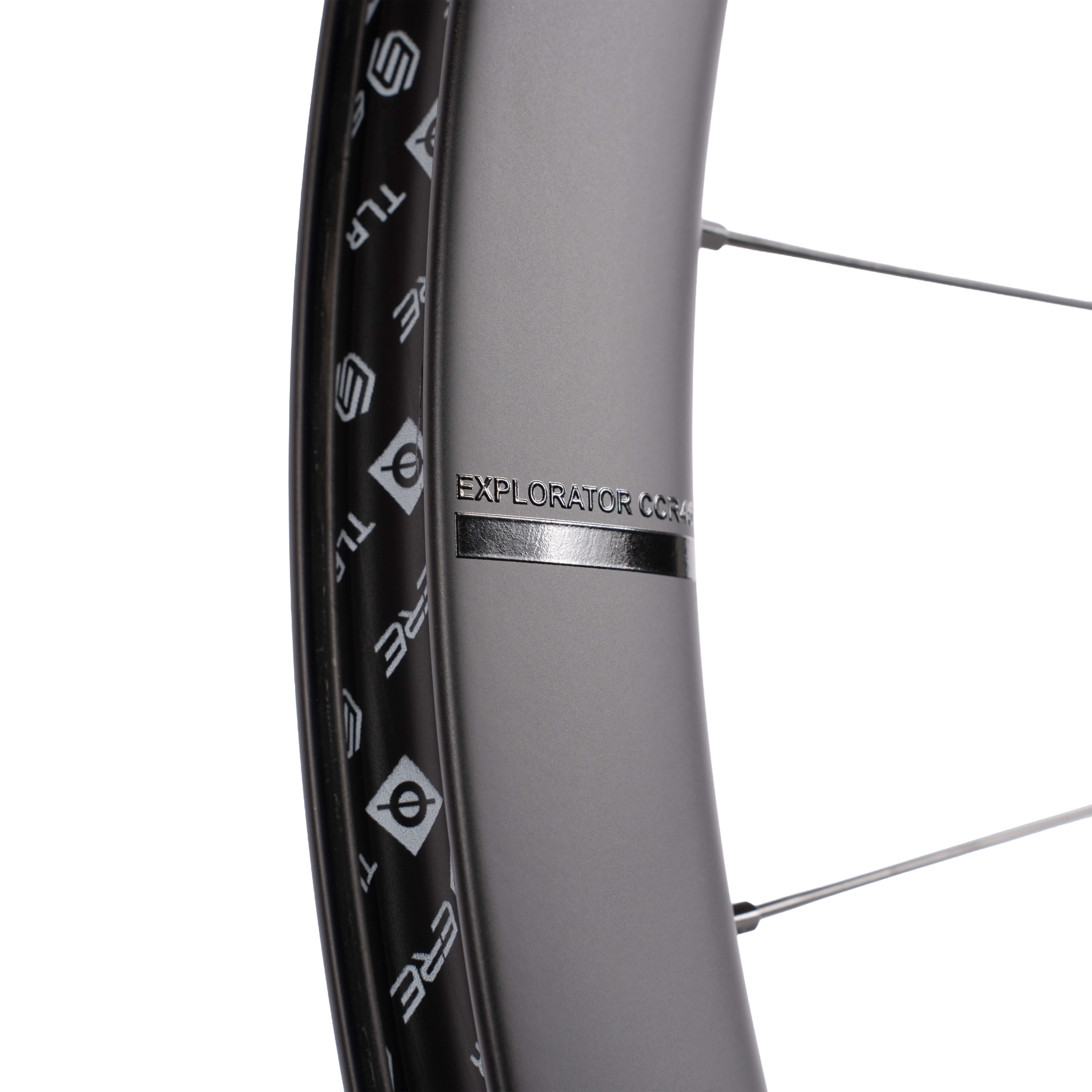 Колесо пер. + задн. 28" ERE EXPLORATOR CCR45 CARBON, Road, 100x12/142x12, CL, XDR, tubeless, черный сатин фото 4