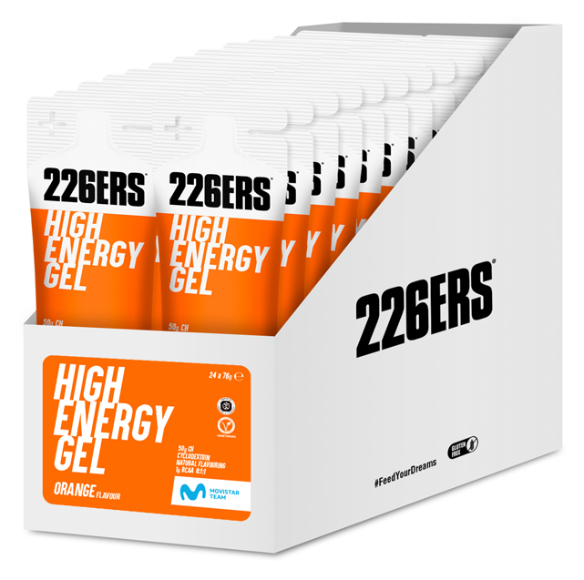 Гель 226ERS High Energy 50г вуглеводів BCAA апельсин 76г (б) 24шт/уп 1824г фото 