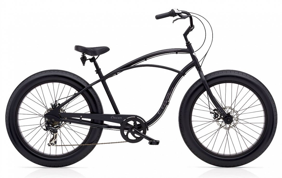 Велосипед 26" Electra Cruiser Lux Fat Tire 7D Men's Matte Black фото 