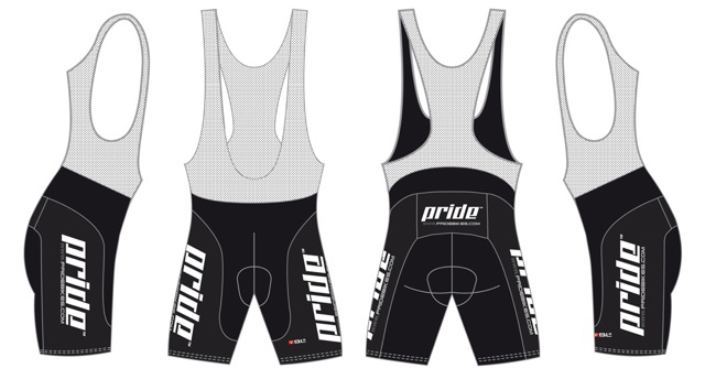 Велошорты с лямками Bicycle Line Pride Team с памперсом размер S черн. фото 