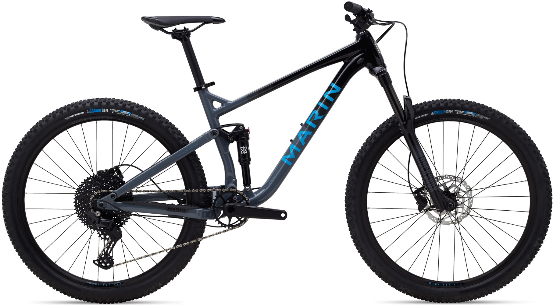 Велосипед 27,5" Marin RIFT ZONE 1 рама - M 2021 Gloss Black/Charcoal/Blue фото 