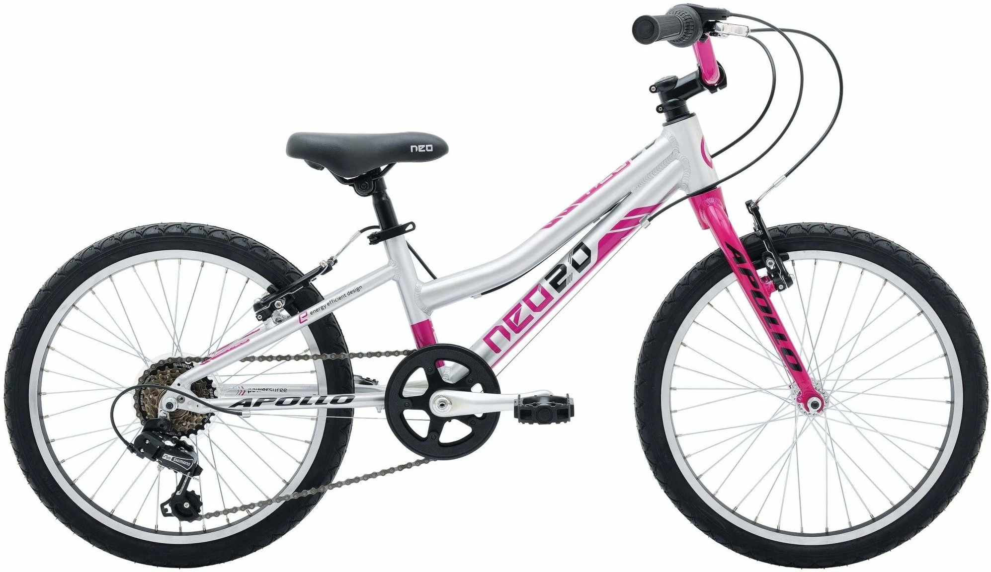 Велосипед 20" Apollo NEO 6s girls рожевий/чорний фото 