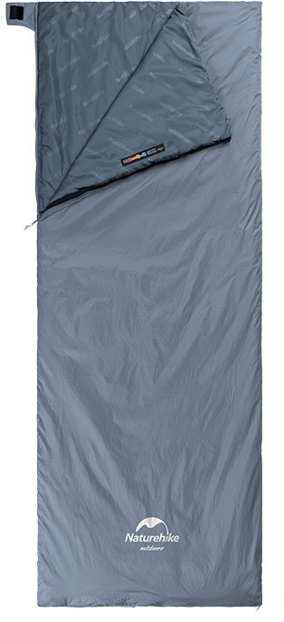 Спальний мішок Naturehike Ultralight LW180 NH21MSD09, лівий, розмір XL, сіро-синій фото 