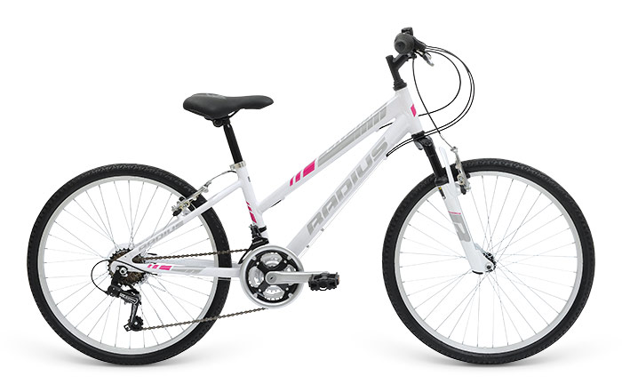 Велосипед 24 "Radius Crystal AL рама- 13" Gloss White/Gloss Chrome/Gloss Pink фото 
