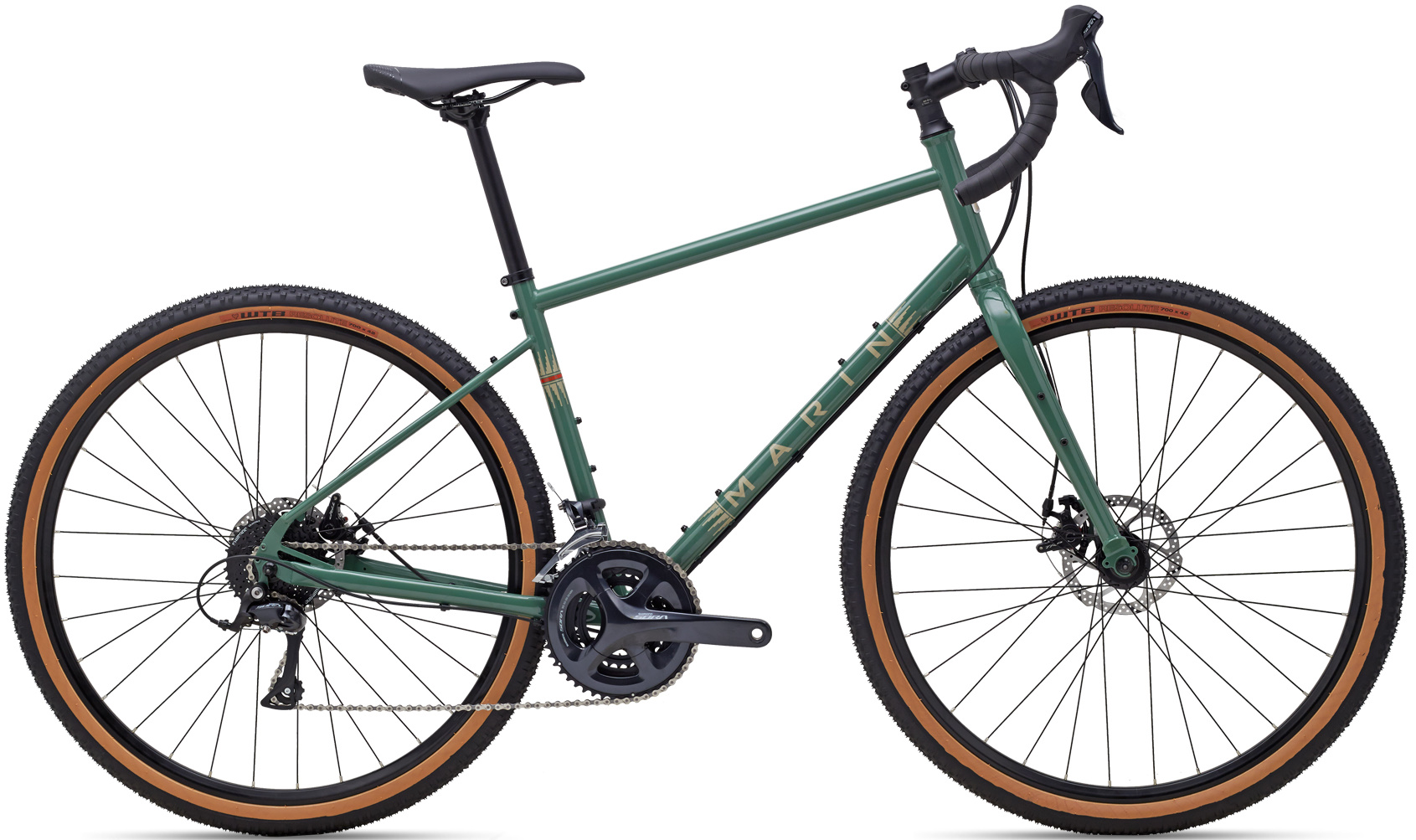 Велосипед 27,5" Marin FOUR CORNERS рама - S 2023 Gloss Green/Tan фото 