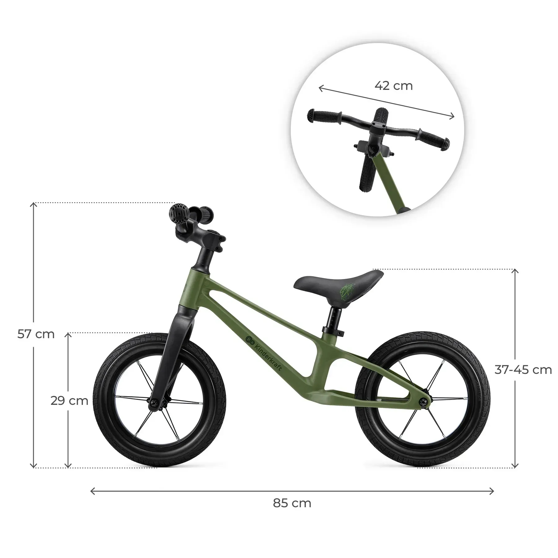 Беговел 12" Kinderkraft Eter Green фото 7