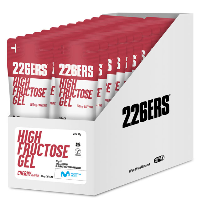 Гель 226ERS High Fructose 55г вуглеводів 160мг кофеїну вишня 80г 24шт/уп 1920г фото 