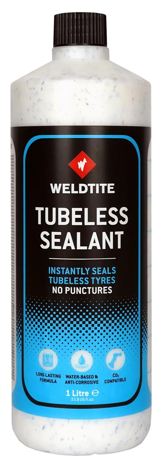 Герметик Weldtite 03093 Tubeless Sealant with Rubber Shred, для безкамерних шин, латексний, 1л фото 