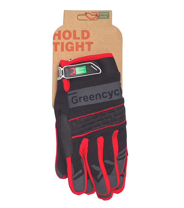 Перчатки Green Cycle NC-2373-2014 MTB с закрытыми пальцами M черно-красные