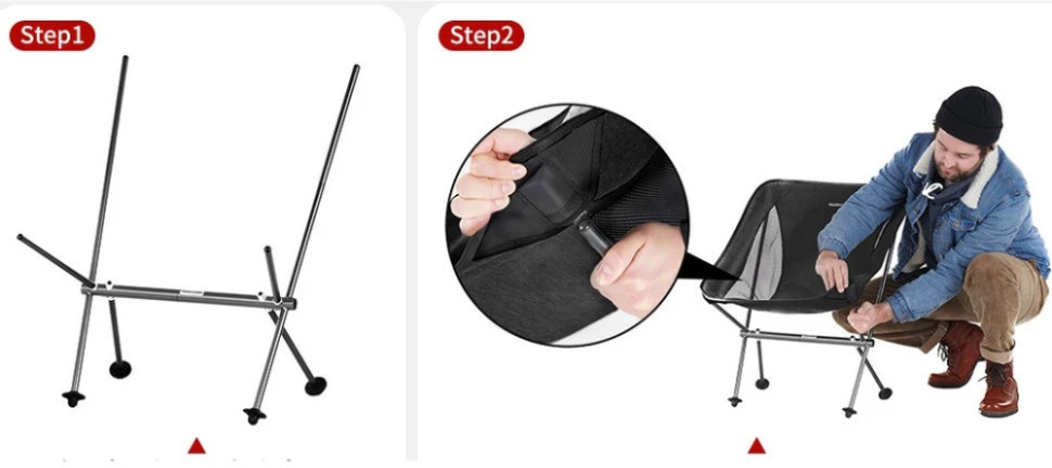 Стілець складаний Naturehike Stellaluna L04 CNK2450JJ015, розмір M, коричневий фото 3