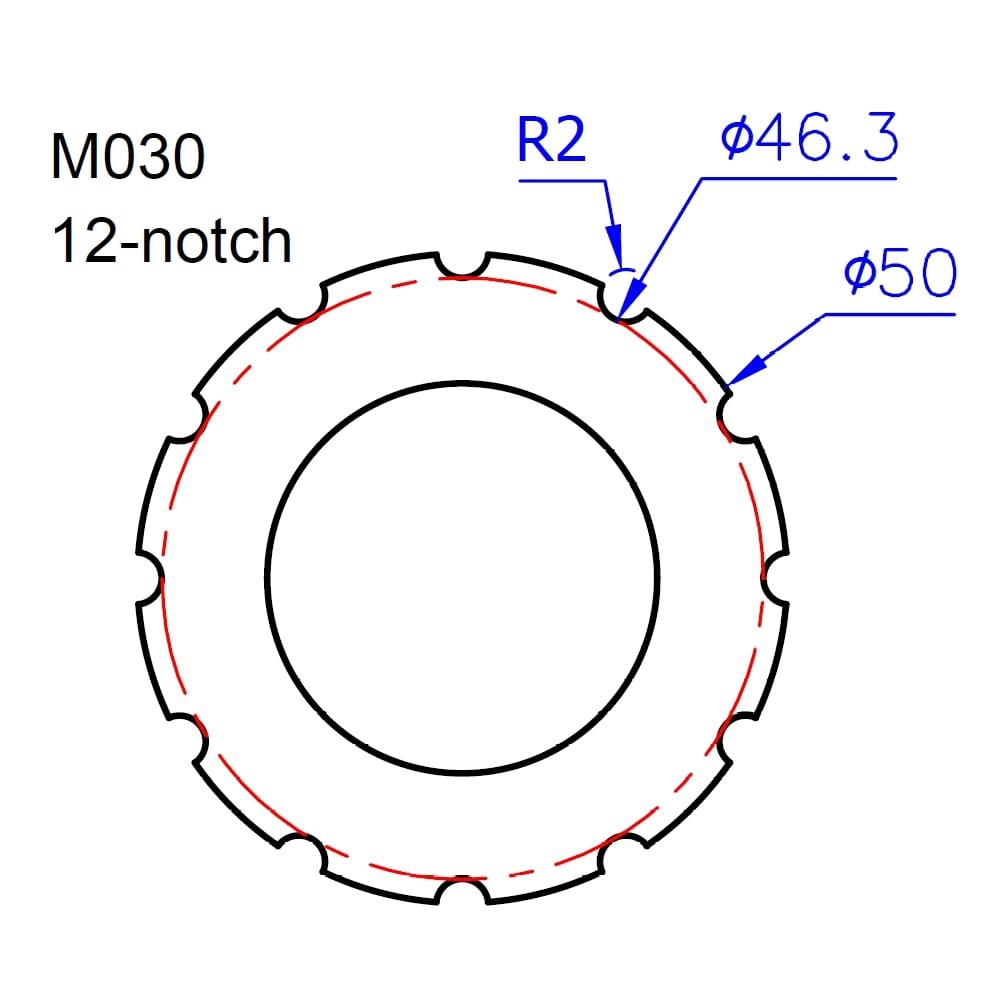Ключ Ice Toolz M030 съёмник д/каретки Praxis ® Works ® M30 (12