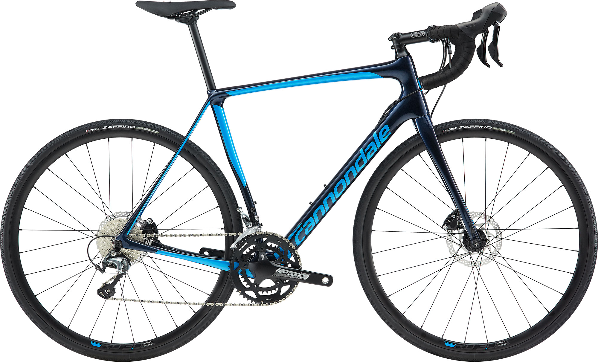 Велосипед 28" Cannondale SYNAPSE Carbon Disc Tiagra рама - 51см 2019 MDN черный с синим фото 