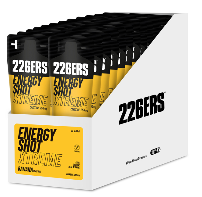 Гель 226ERS Energy Shot XTREM 250мг кофеїну банан 60г 24шт/уп 1440г фото 