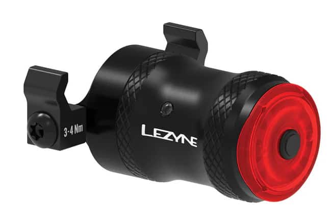 Мигалка задня Lezyne SADDLE Ai ALERT 250, 250 люмен, 7 режимів, режим гальмування 250 люмен, зарядка USB-C, чорна фото 