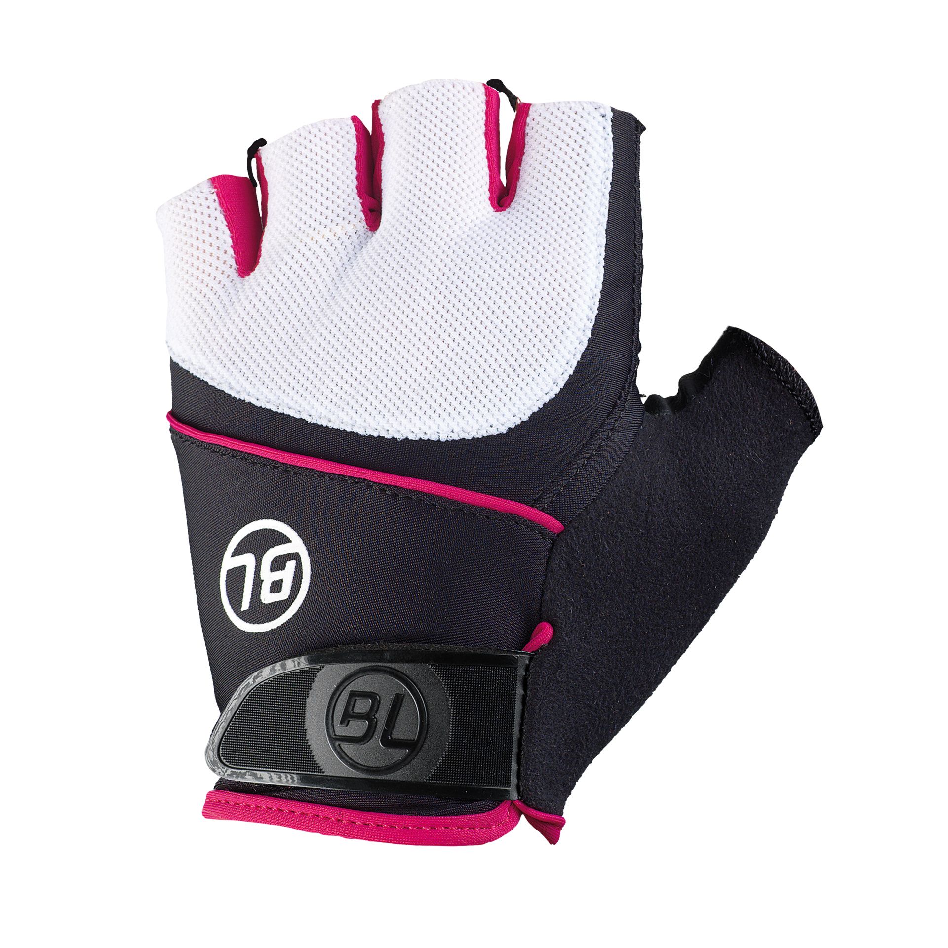 Перчатки Bicycle Line GUIDA, женские, без пальцев, черно-бело-розовые, размер XS фото 