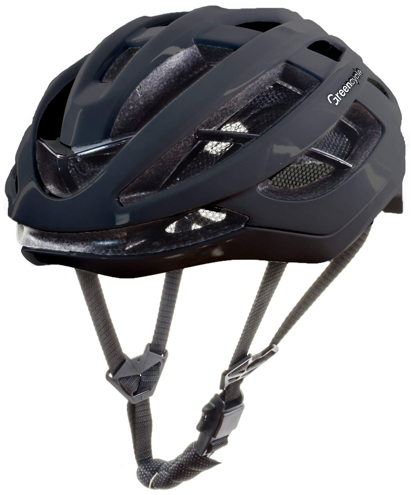 Шолом Green Cycle ROCX розмір 58-61см чорно-сірий глянець фото 