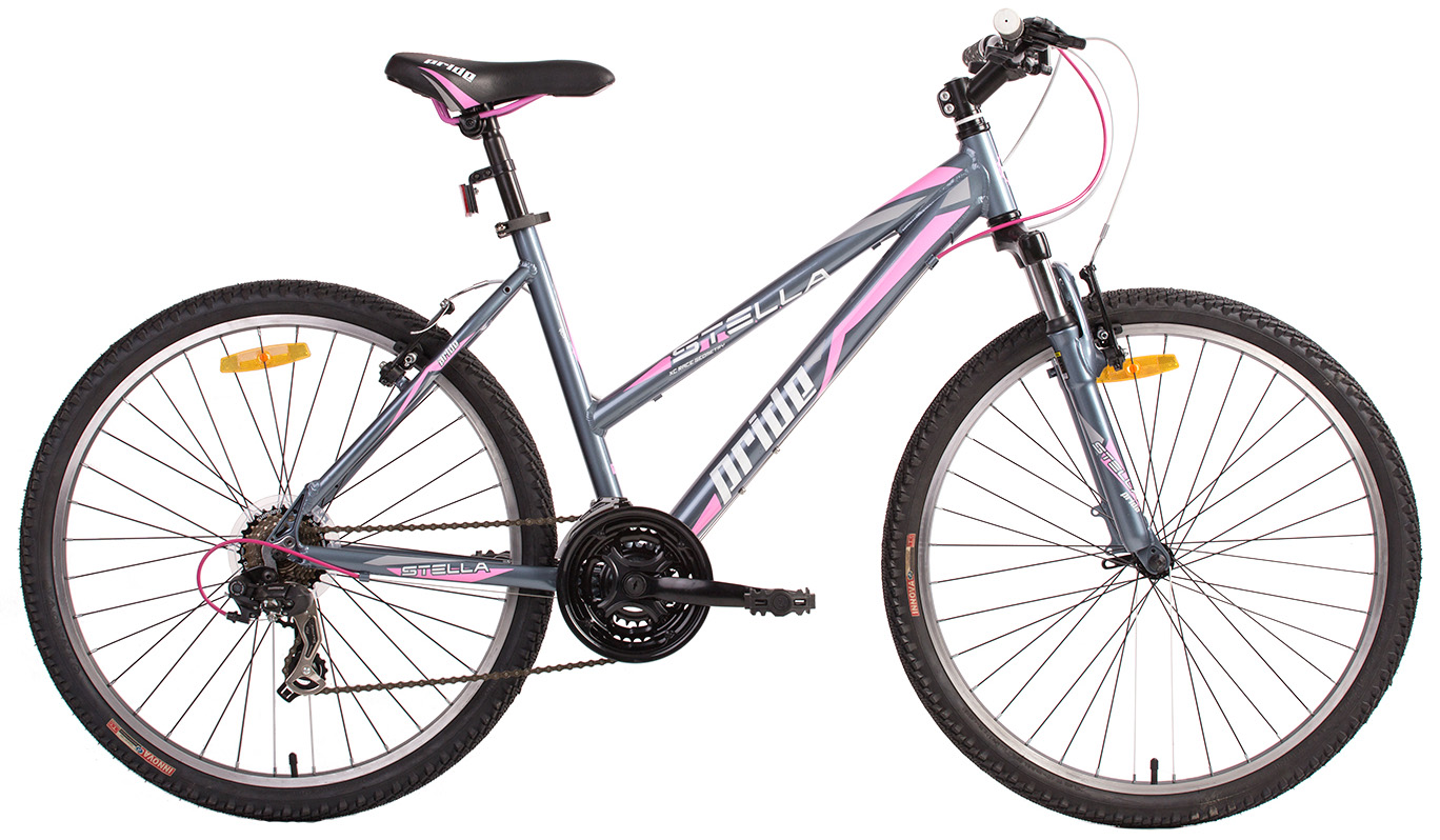 Велосипед 26" Pride STELLA рама - 16" серо-розовый 2014 фото 