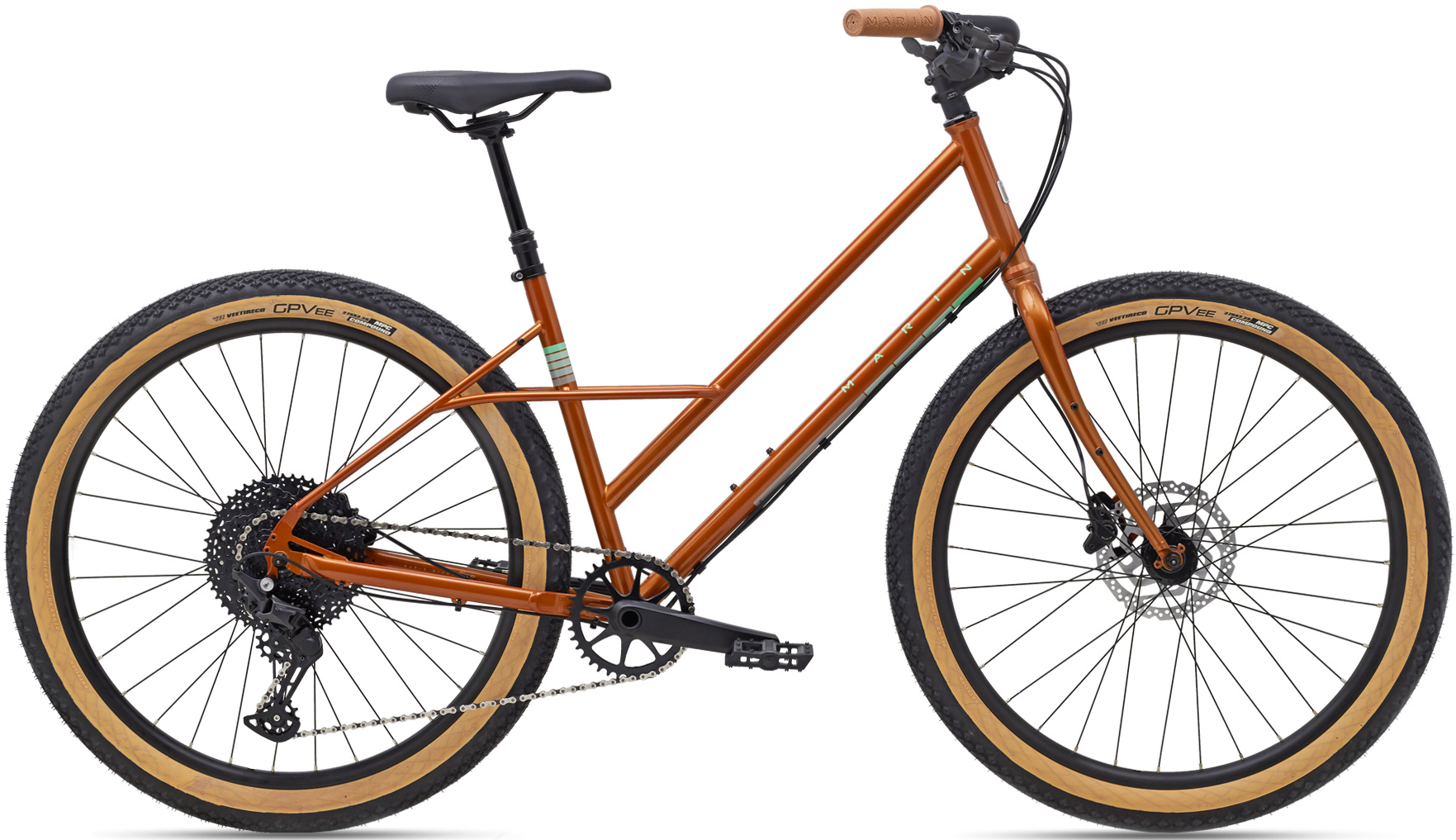 Велосипед 28" Marin LARKSPUR 2 рама - S Gloss Copper/Turquoise A3 фото 