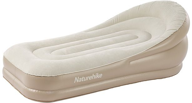 Матрац надувний Naturehike CNK2300DZ020, 180x90x60 см, вбудований насос для надування, бежевий фото 