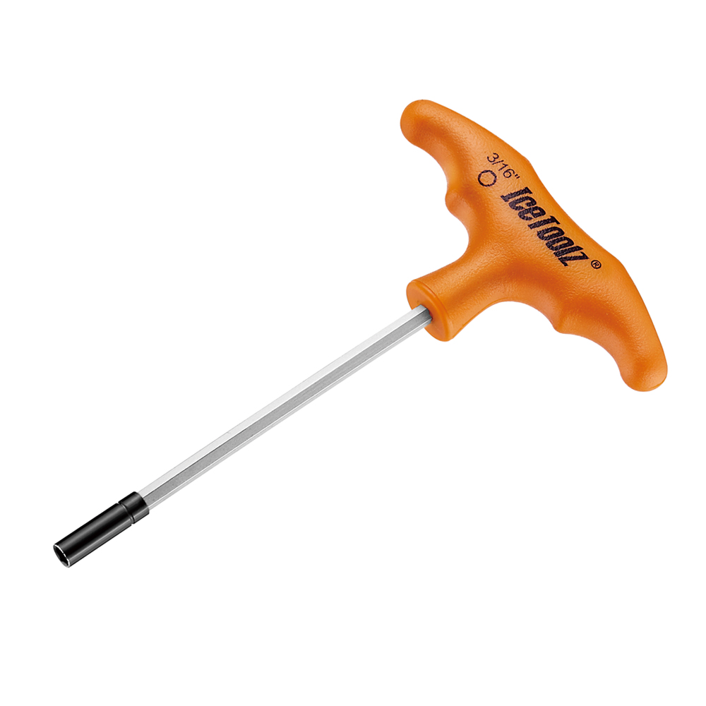 Ключ ICE TOOLZ 12A7 д/спиць 3/16" з Т-подібною ручкою під шестигранний ніпель фото 