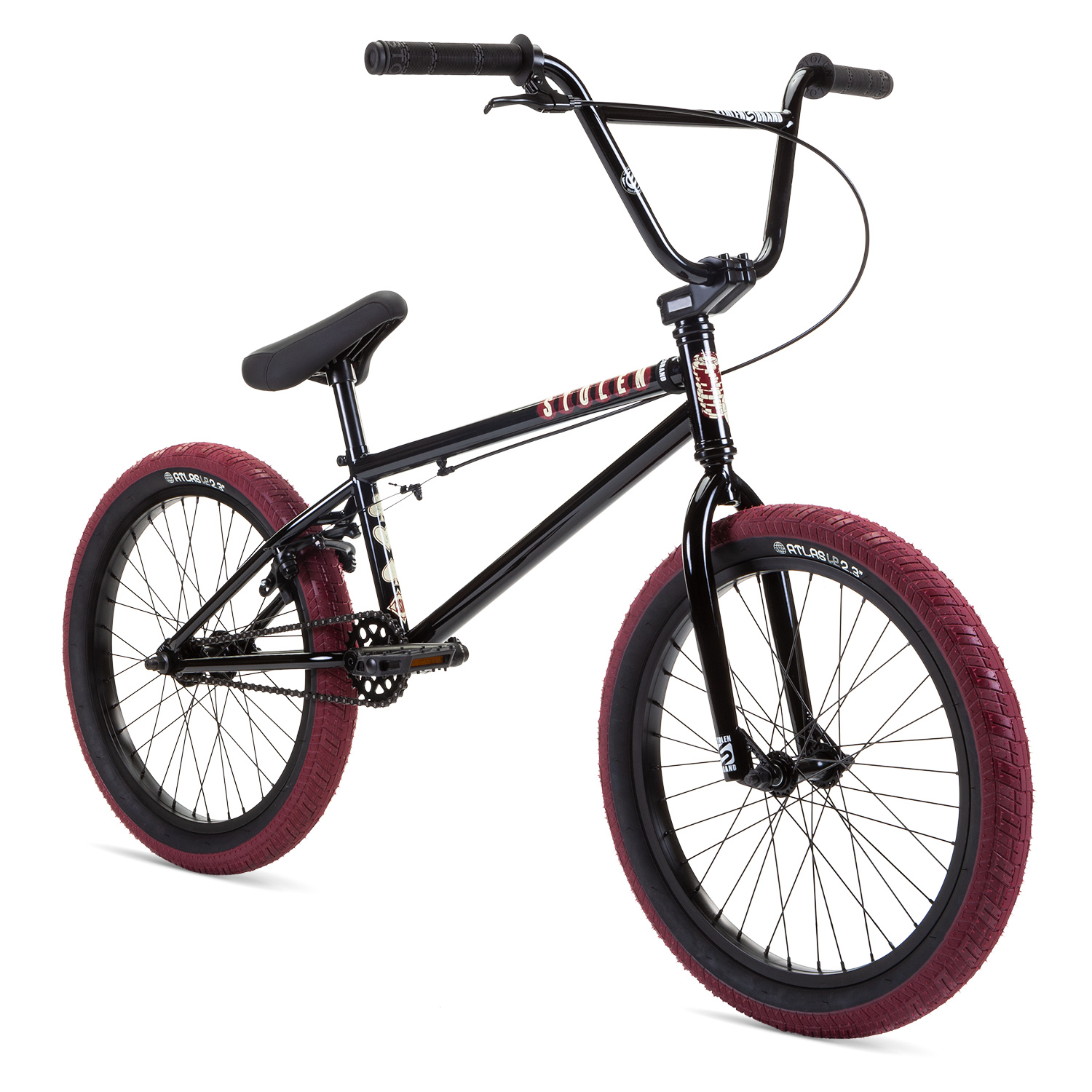 Велосипед 20" Stolen CASINO XL 21.00" 2022 BLACK & BLOOD RED (FM seat) фото 2