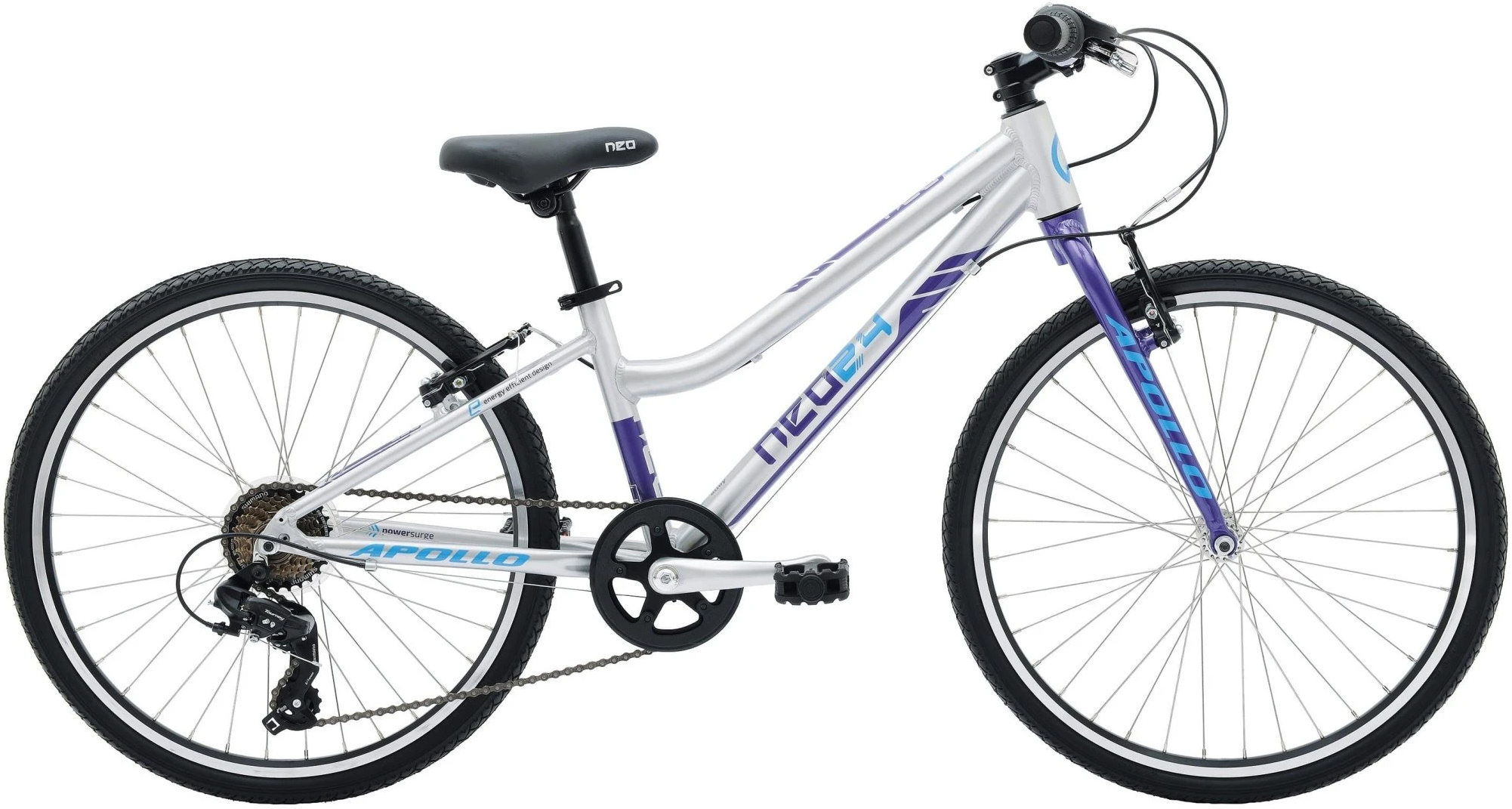 Велосипед 24" Apollo NEO 7s girls фиолетовый/синий  фото 