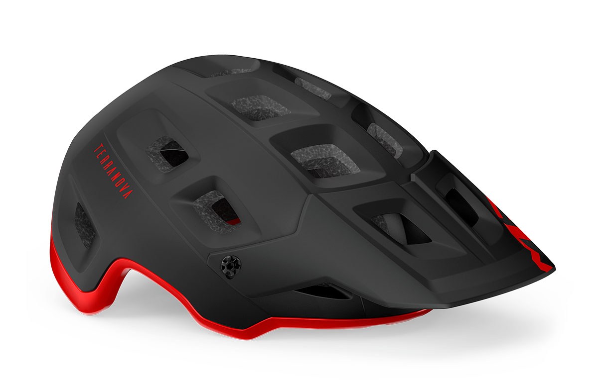 Шолом Met TERRANOVA MIPS CE розмір L (58-61), black red matt/glossy, чорно-червоний матовий/глянцевий фото 