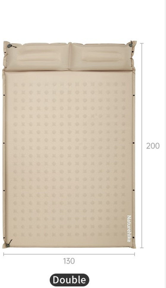 Килимок самонадувний Naturehike CNK2550WS025, з подушкою, 200x130x6 см, зелений фото 8