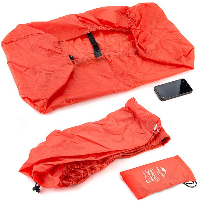 Чехол для рюкзака Naturehike NH15Y001-Z, размер M, 30-50 л, голубой фото 6