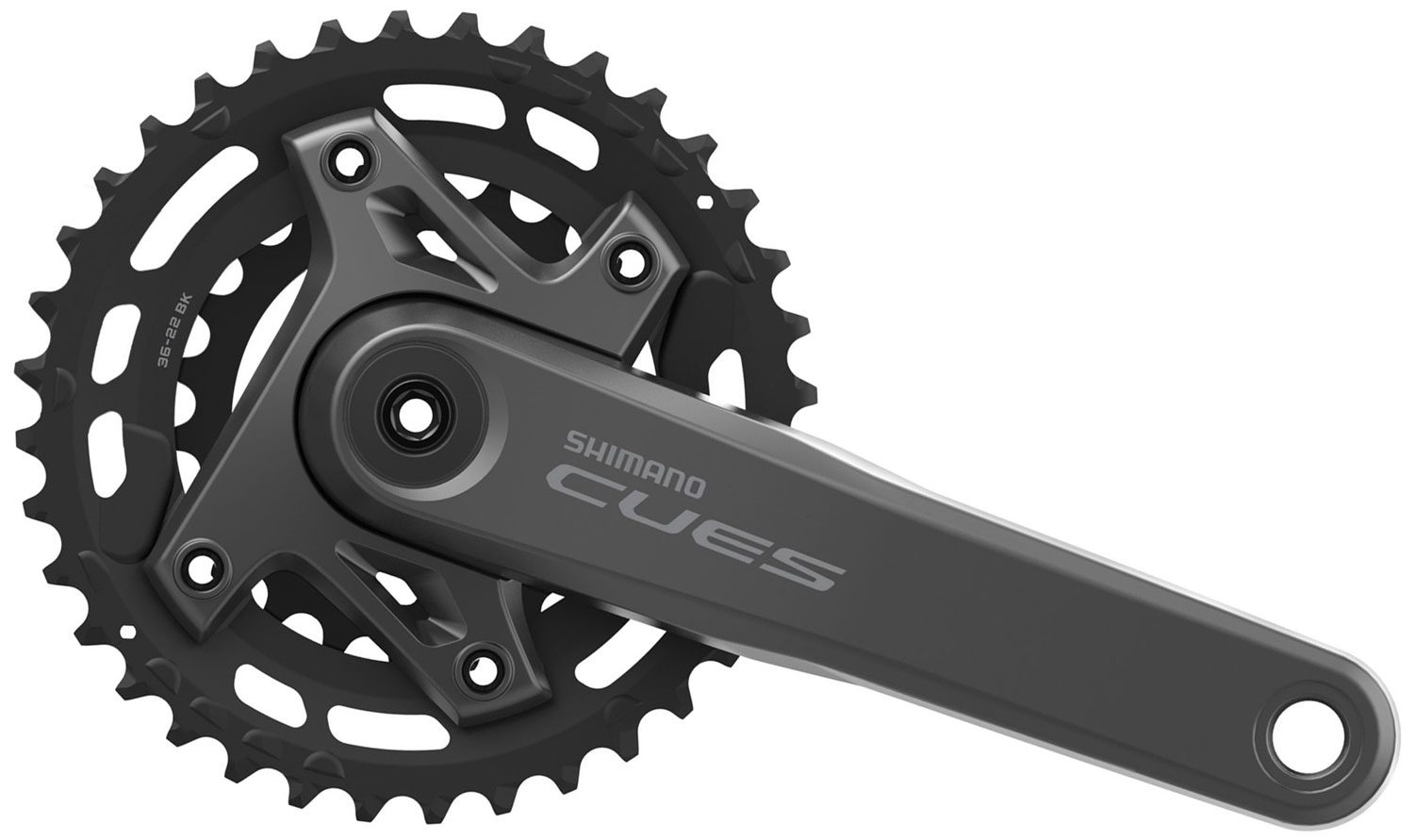 Шатуни Shimano FC-U6000-2 CUES, Hollowtech II, 175 мм, 9/10/11-шв., 36x22T фото 