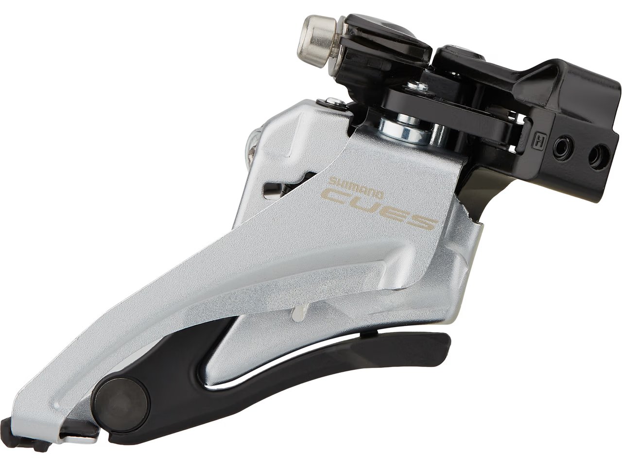 Перемикач пер. Shimano FD-U4000-M CUES, 2x9-10, MID CLAMP, TOP-SWING, 34.9 мм хомут (адаптер 31.8/28.6 мм), макс. 36/40 зуб. фото 