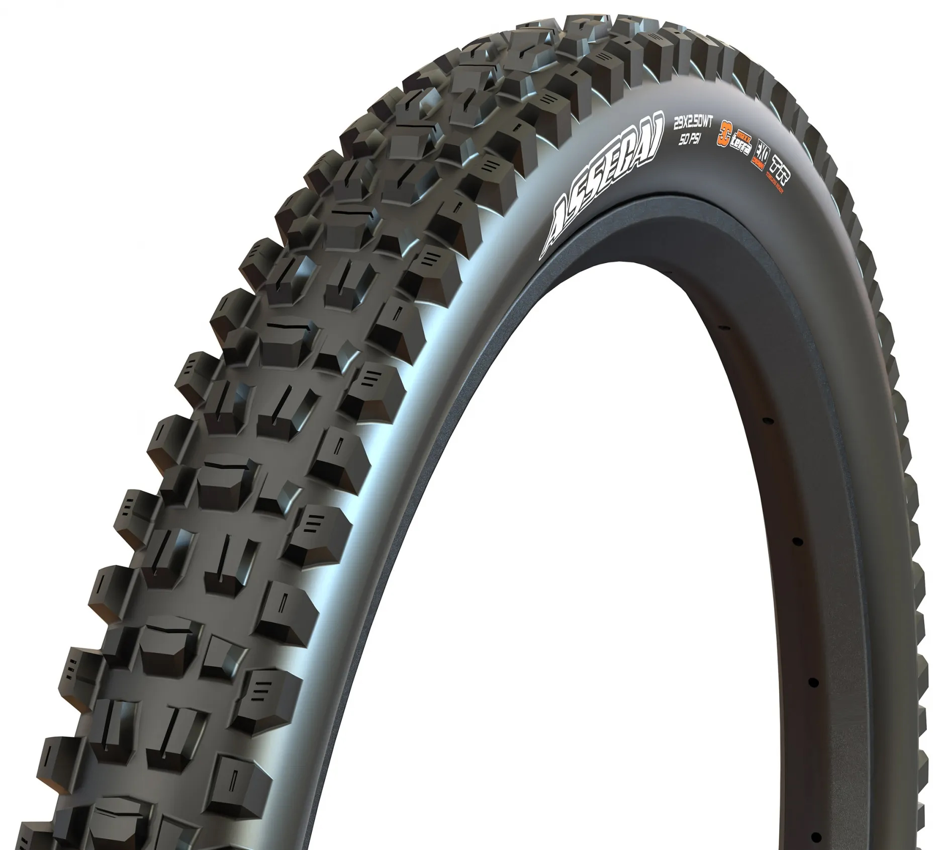 Покрышка 27.5x2.50WT Maxxis ASSEGAI, TPI60, Foldable, 3CT/EXO+/TR фото 