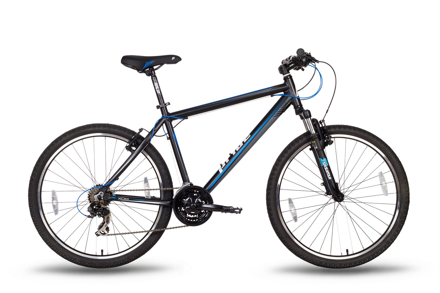 Велосипед 26 '' Pride XC-2.0 рама - 15 "чорно-синій матовий 2016 фото 