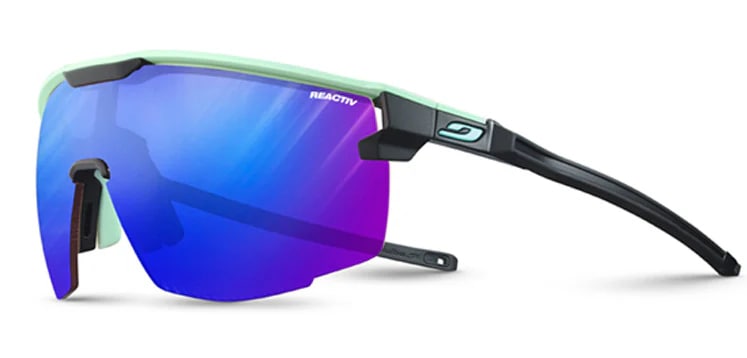 Очки Julbo ULTIMATE REACTIV PERFOMANCE 1-3 HIGH CONTRAST, мятно-черные, фотохромная линза фото 