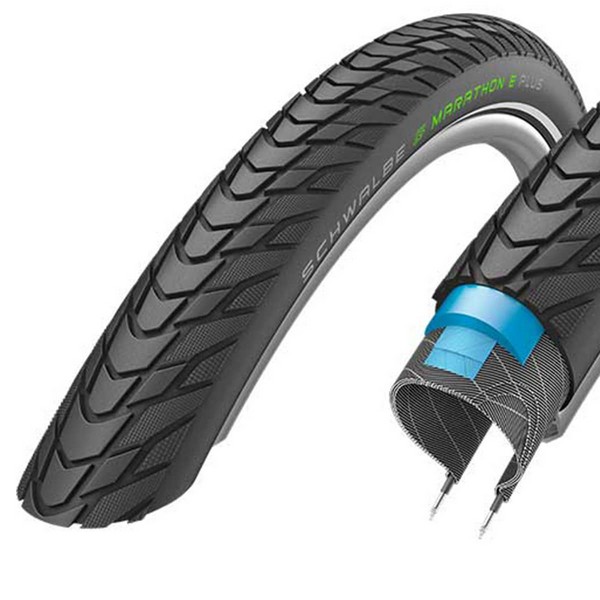 Покрышка 29x2.00 (50-622) Schwalbe MARATHON E-PLUS Smart DualGuard, TwinSkin B/B+RT HS498 ADDIX E 67EPI 37B фото 