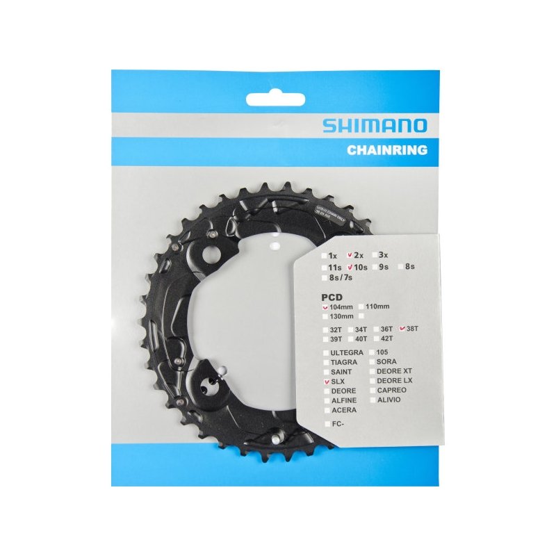 Звезда к шатуну Shimano FC-M675 SLX, 38зуб. АM, 10-ск., черн фото 