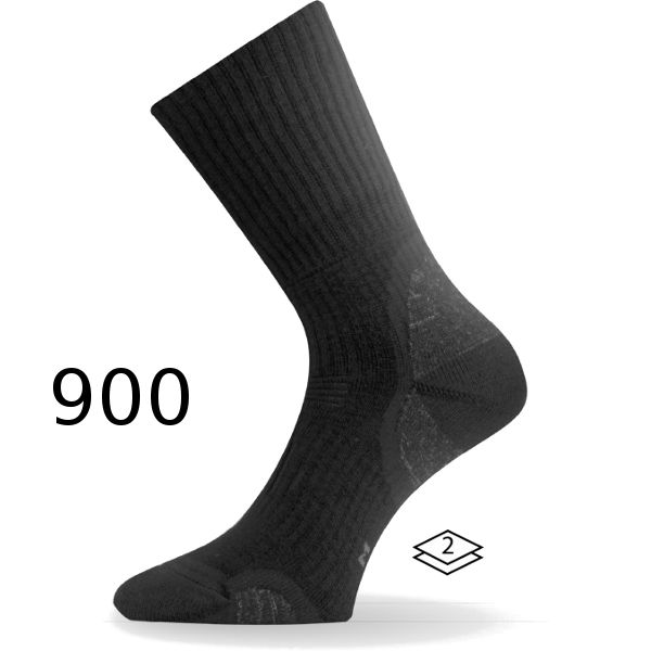 Термошкарпетки Lasting трекінг TKA 900, розмір L, чорні фото 
