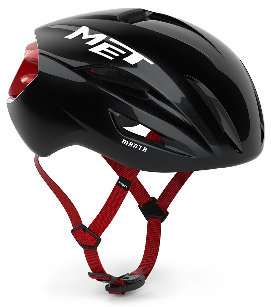 Шолом Met MANTA MIPS CE розмір M (56-58), Black Red Glossy фото 1