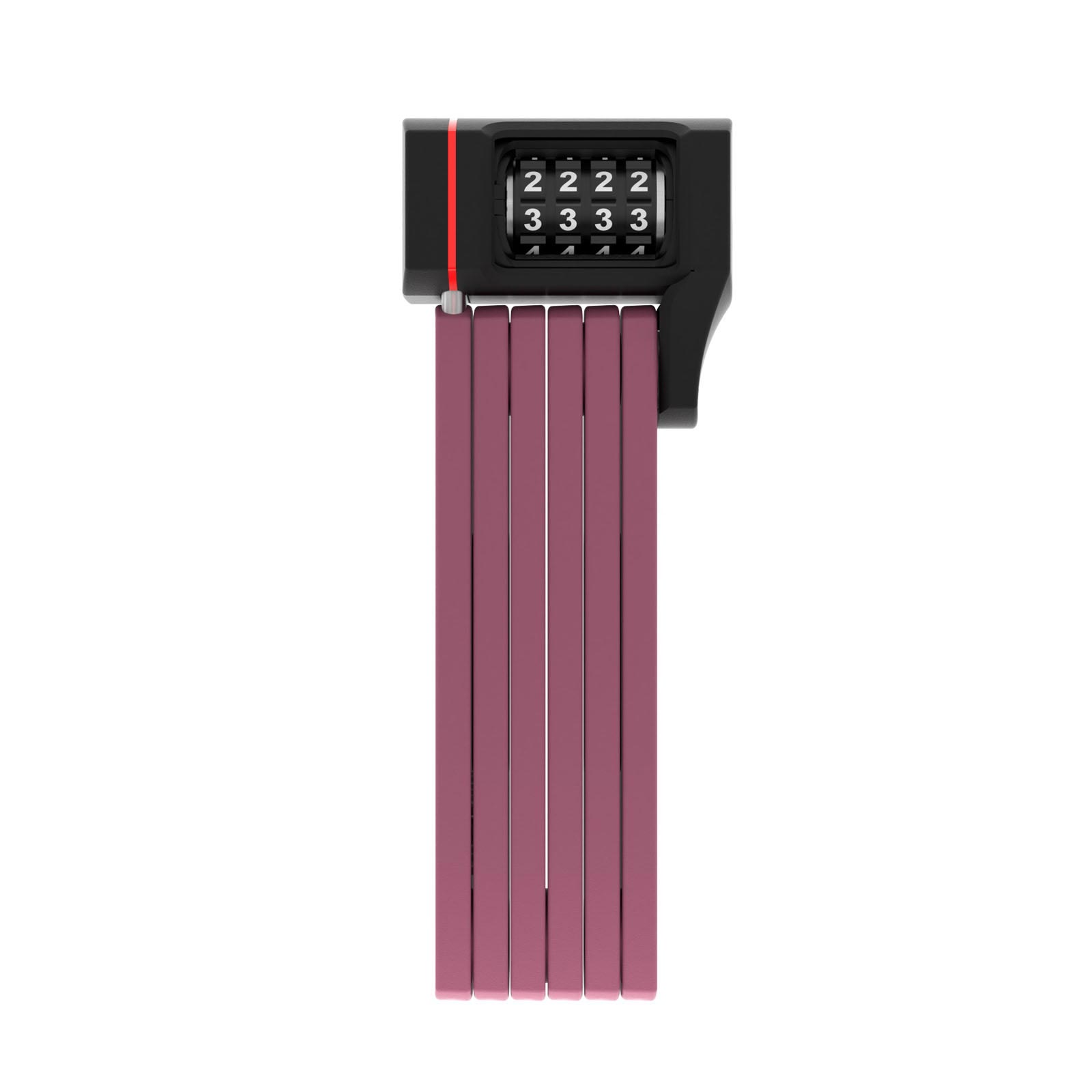 Замок сегментный ABUS Bordo uGrip, 80х5мм, кодовый на 4 цифры, фиолетовый фото 