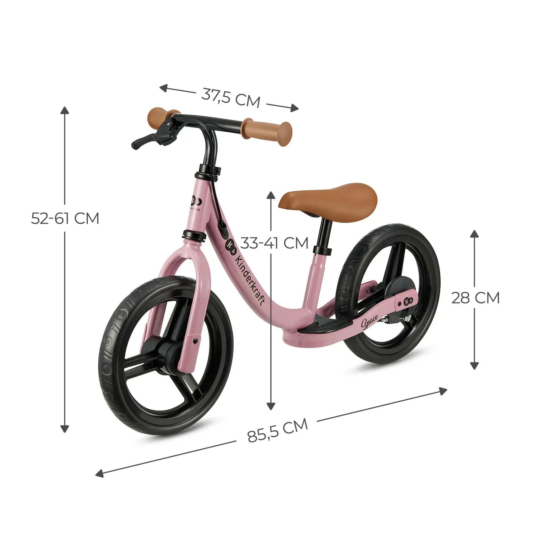 Біговел 12" Kinderkraft Space Dark Pink фото 5